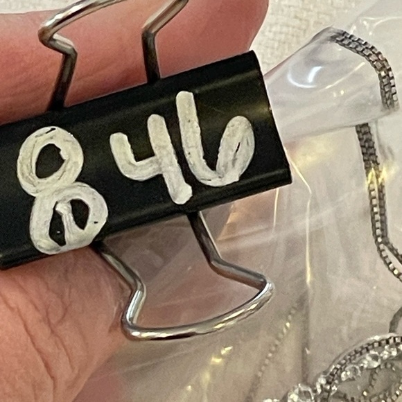 Sterling silver 925 cz pendant classic simple delicate necklace Italy - Picture 10 of 10